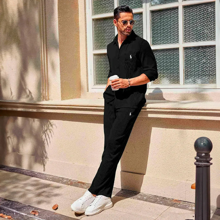 [BUY 1 GET 1 FREE + SUNGLASSES] Zestaw Premium Sunset – Koszula i Spodnie + Okulary przeciwsłoneczne