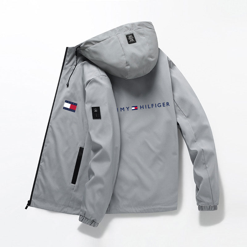 Męska kurtka przeciwwiatrowa Czarna