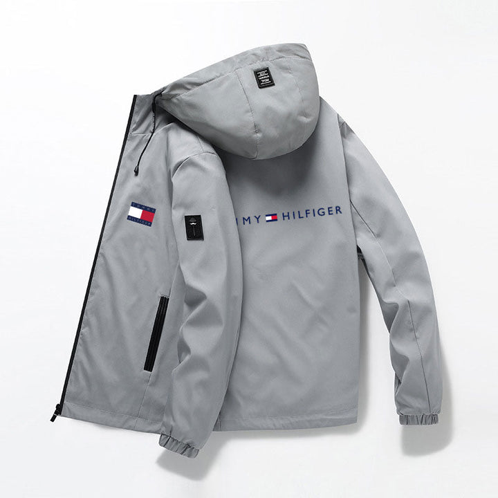 Męska kurtka przeciwwiatrowa Czarna